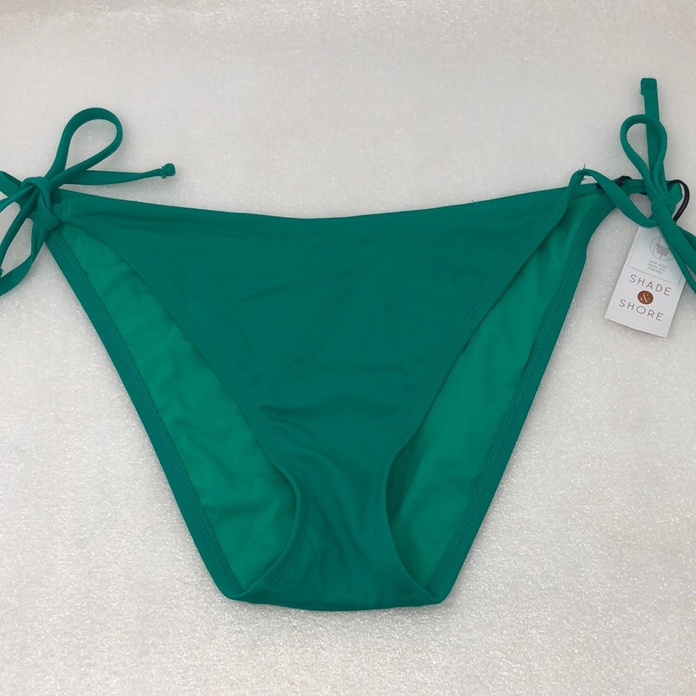 NWT Shade & Shore Women's Green Bikini Bottom Size Large